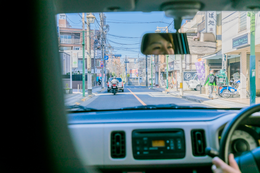 利用者さん宅へ移動中