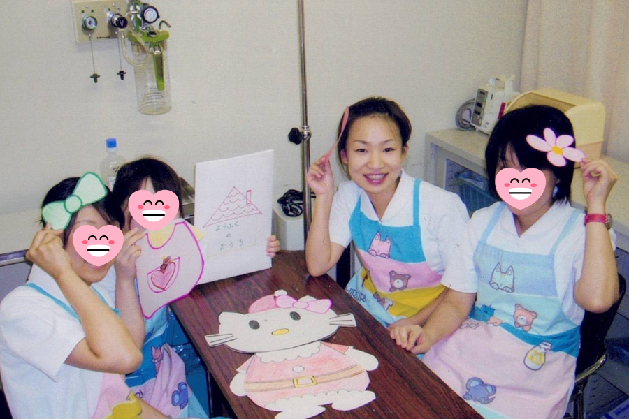 看護学生時代：小児科実習にて