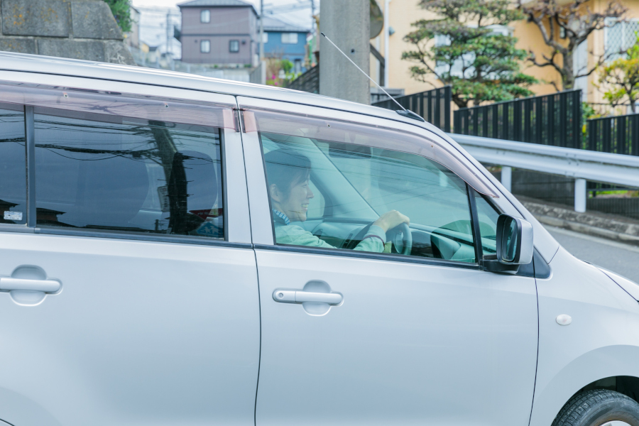 訪問に向かうところ