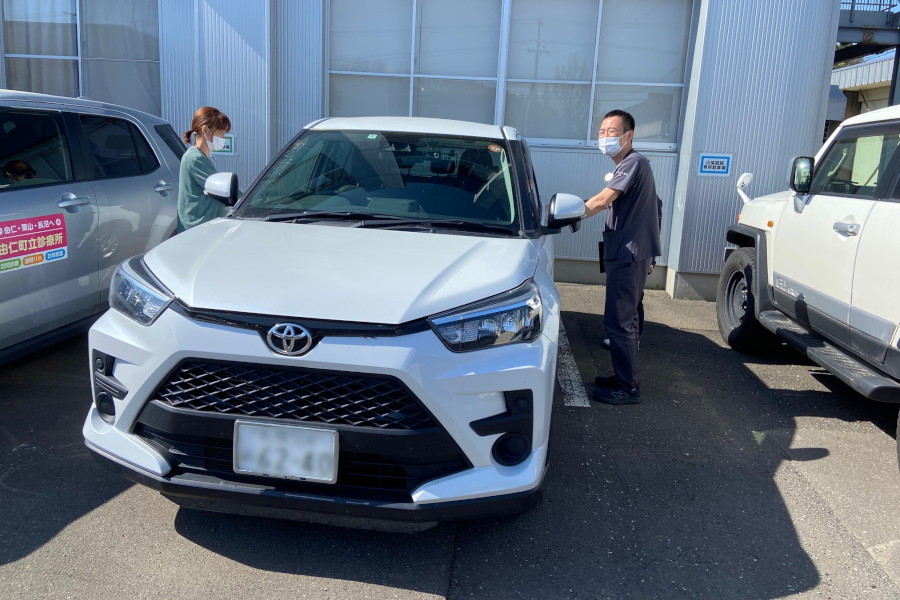 訪問診療へ向かうところ