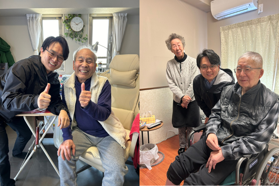 訪問診察にて田中亮嗣理事長